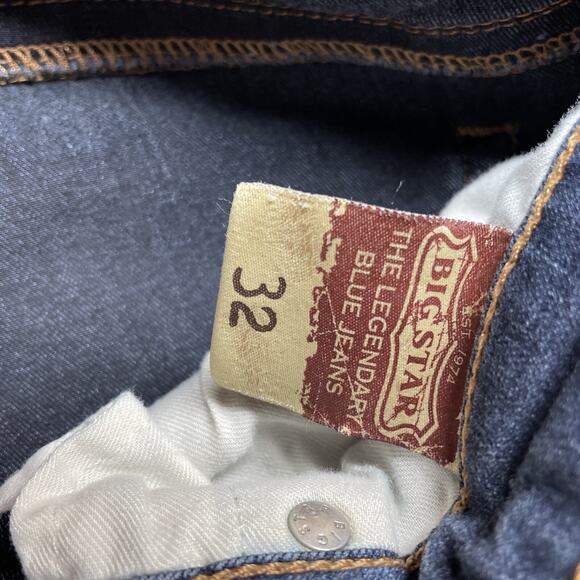 Big Star Jeans Womens 32 Blue Maddie Boot Cut Stretch Distressed Denim -READ- - Picture 3 of 13